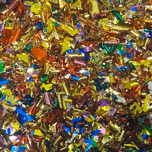Abstract Glitter Hard Acrylic Clutch Bag Confetti Box Purse Gold Multi Crossbody
